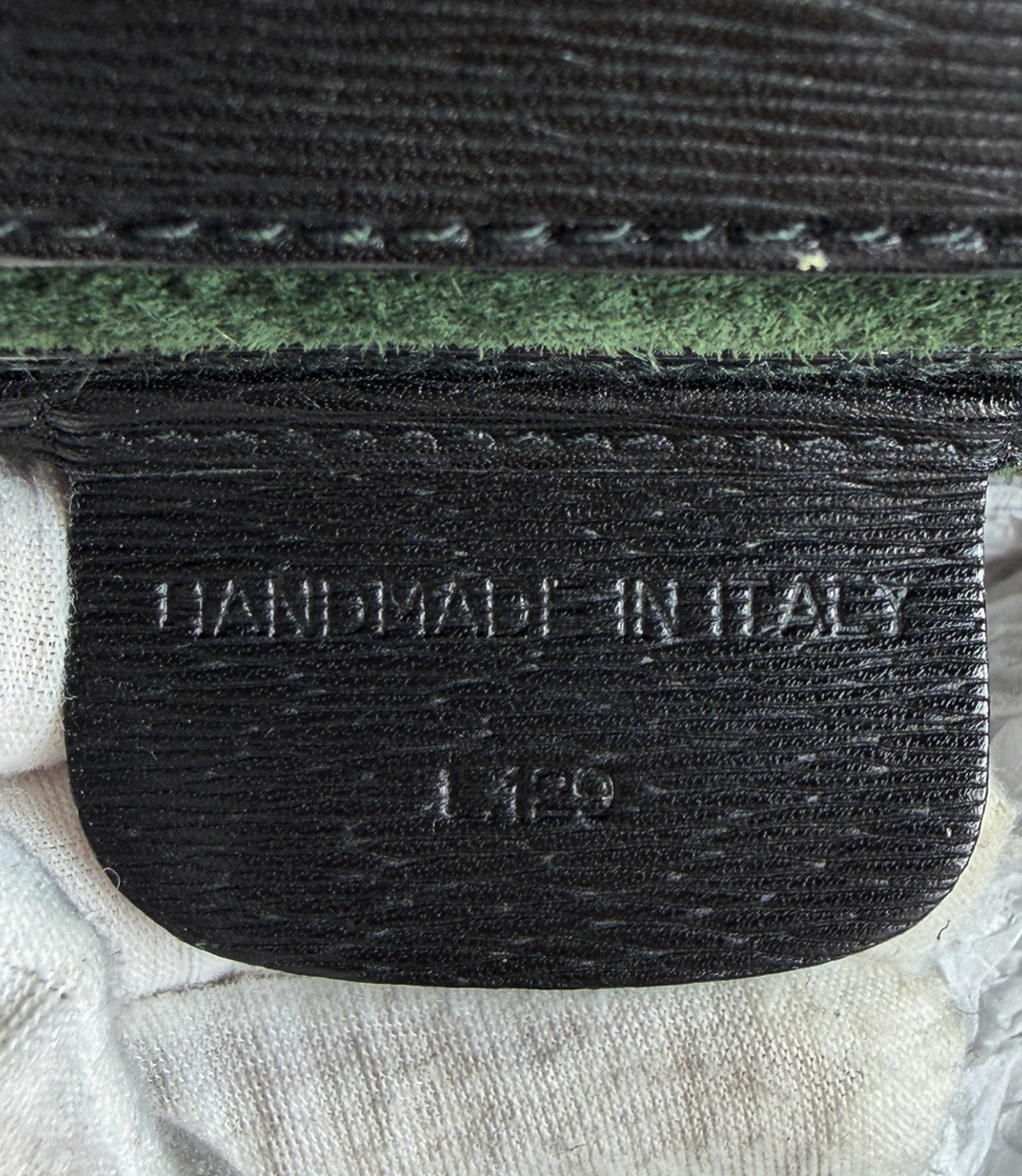 縮圖：BARRY KIESELSTEIN-CORD Trophy Satchel Hand Bag Black Leather Alligator Purse