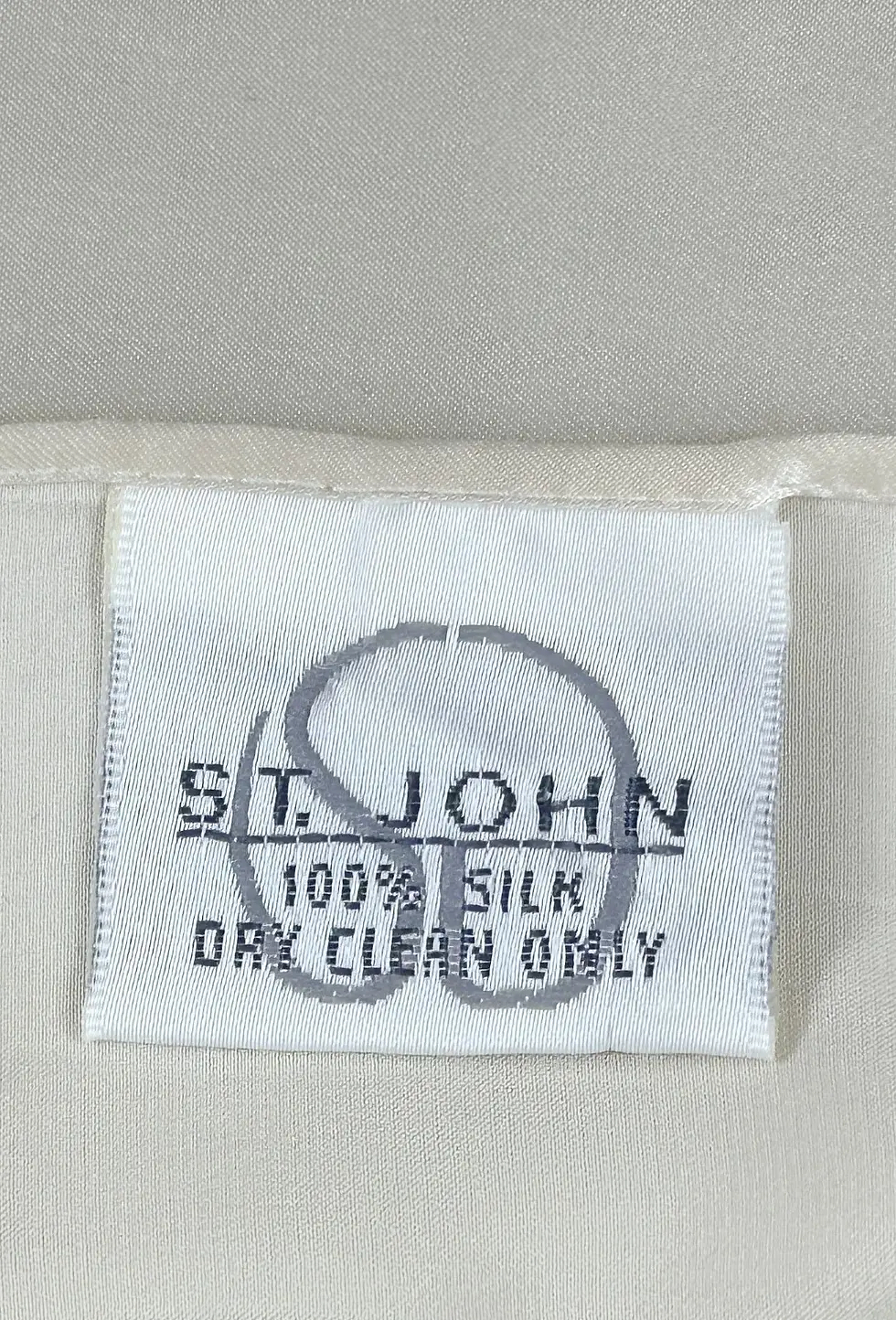 縮圖：ST. JOHN Silk Rectangle Scarf One Size Ivory Long Satin