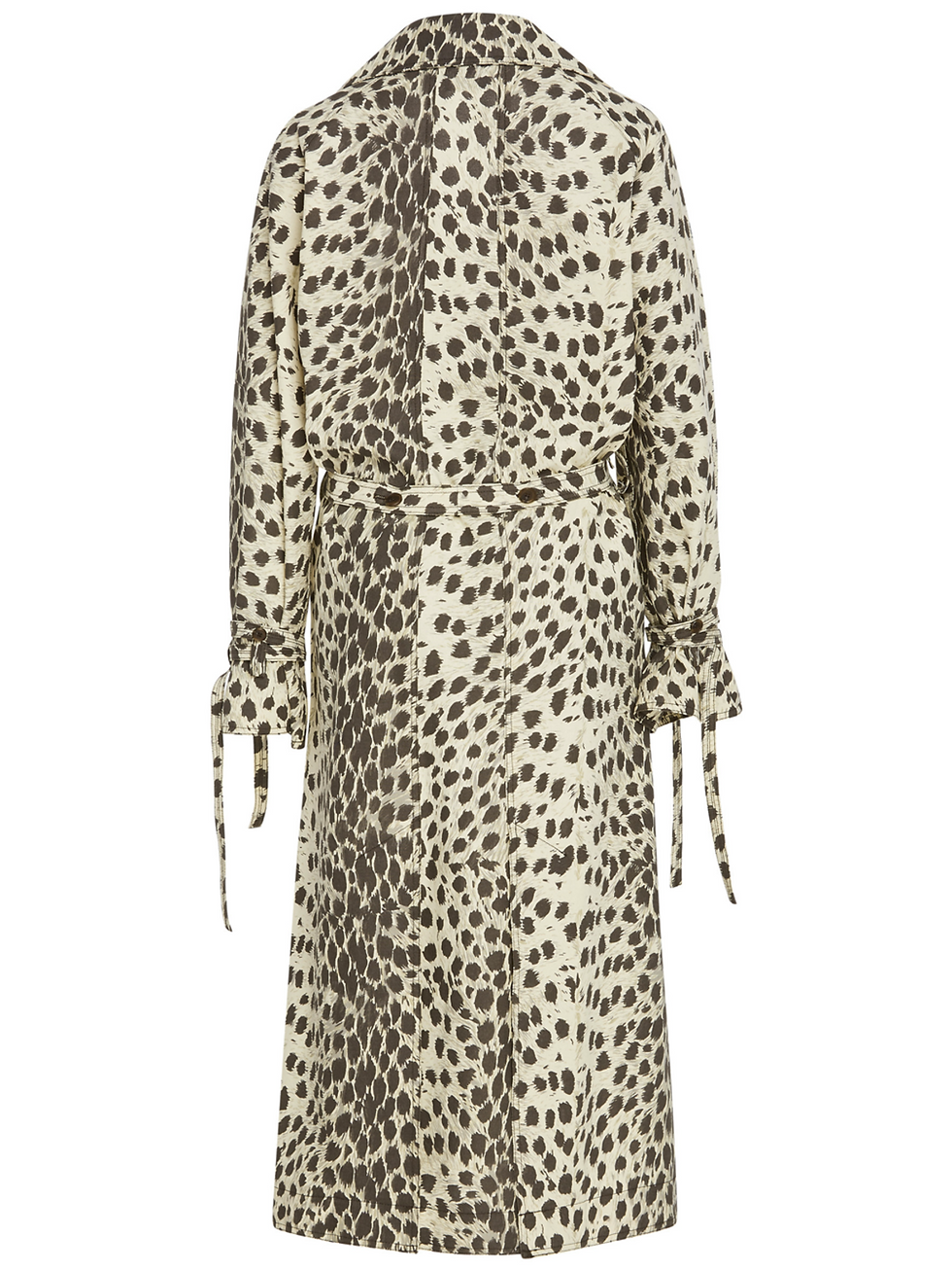 Thumbnail: SEA NY Leo White Leopard Double Breasted 12 Midi Trench Coat