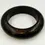 縮圖：LANVIN Paris Round Wood Bangle Contrast Detail Bracelet Brown Black Vintage