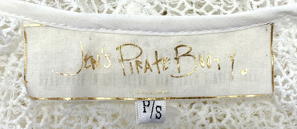 Thumbnail: NEW JEN'S PIRATE BOOTY White Knit Crochet Ritual Ever After Kaftan S Small