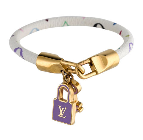 LOUIS VUITTON Monogram Canvas Luck It Bracelet 19 Multicolor