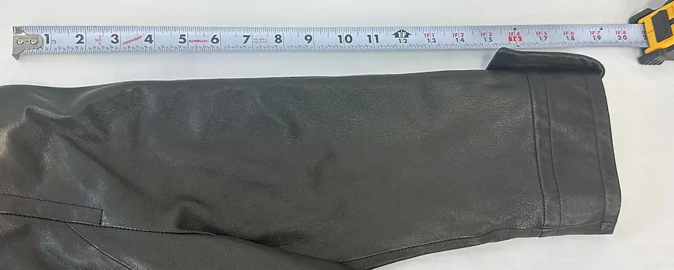 Thumbnail: TALBOTS Women's Black Leather Double Breasted Jackie FIT Jacket 3/4 Sleeve 10P