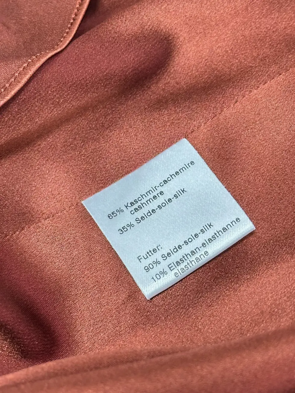 Hình thu nhỏ: AKRIS Cashmere Silk Dress Terra Cotta Belted Mock Neck Fall 2008