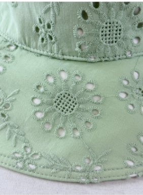 Miniatura: HELEN KAMINSKI Corso Bucket Hat One Size Light Green White Floral Embroidery