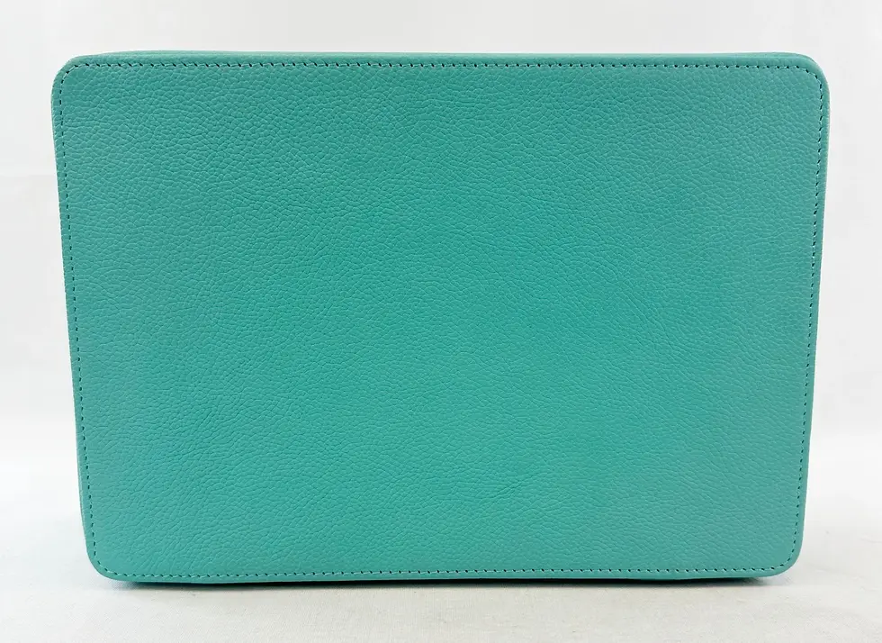 Hình thu nhỏ: DOUBLE D RANCH The Santa Fe Turquoise Leather Travel Jewelry Case Southwest