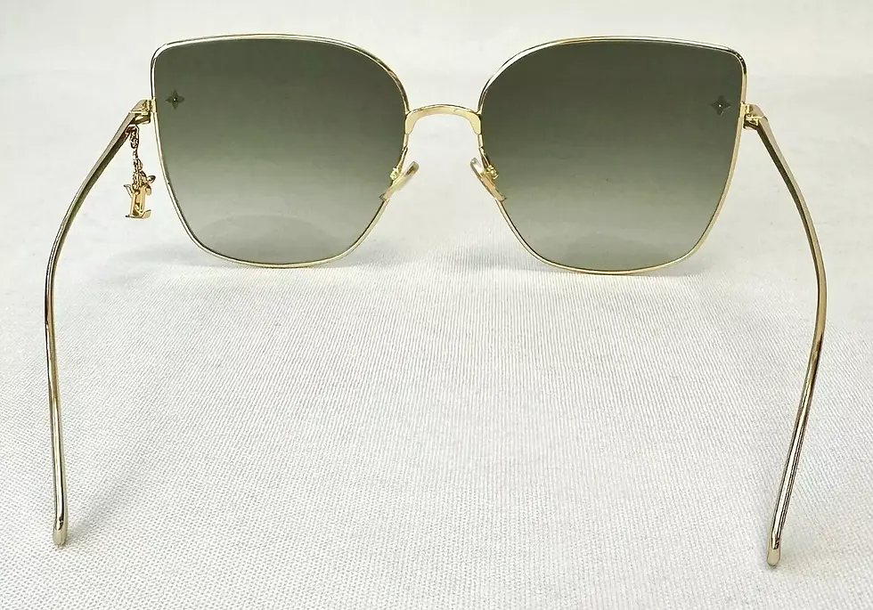 Thumbnail: LOUIS VUITTON Sunglasses Cat Eye LV Gold Charm Monogram Flower Z1720U Green