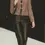 Thumbnail: ST. JOHN Collection Knit Leather Trim Jacket 6 Red Brown Tweed Gold Buckle