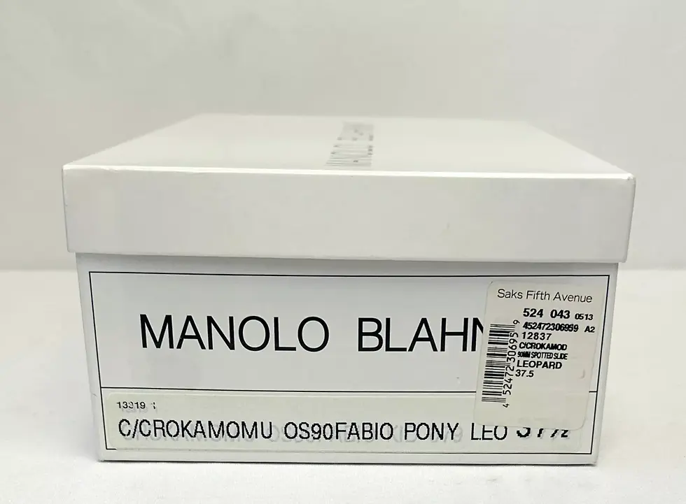 縮圖：MANOLO BLAHNIK Pony Hair Leather Sandal Heels 37.5 Brown tan Leopard 7.5