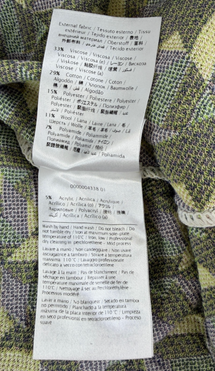 Miniatura: M MISSONI Sleeveless 40 Geometric V Neck Flounce Hem Multicolor Dress