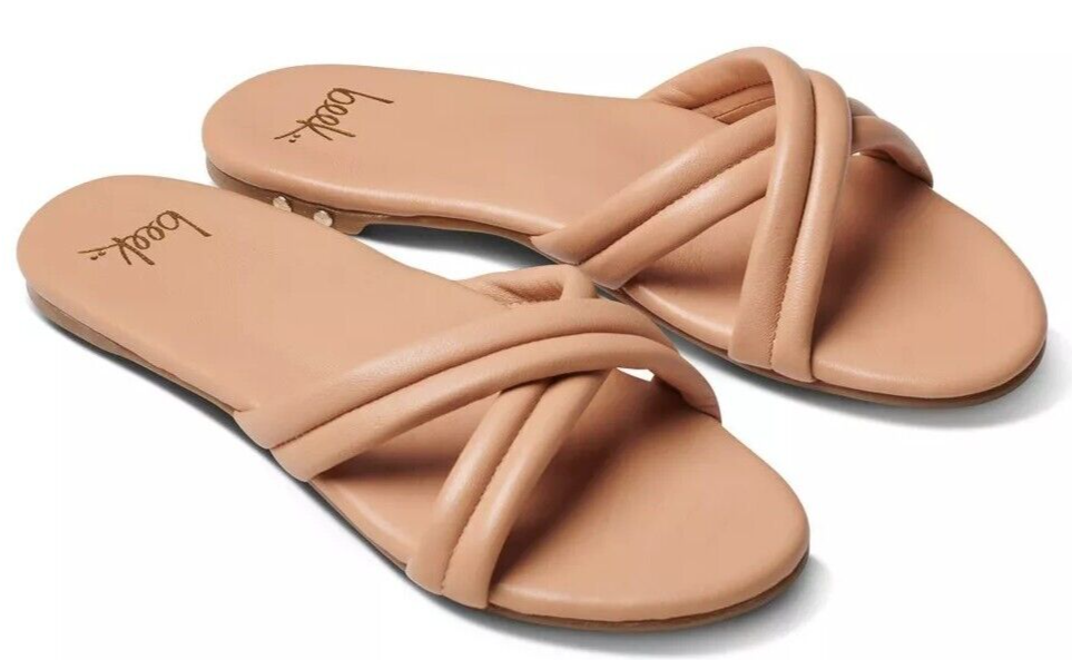 NEW BEEK Bellbird Cowhide 8 Beach Padded Crisscross Straps Sandals Woobell