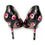 Miniatura: PRADA Vernice Rose 5.5 B Black Patent Floral Print Pumps Stilettos Heels Shoes