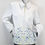 Hình thu nhỏ: ST. JOHN Collection Lamb Leather Jacket 16 White Multi Embroidered Flowers