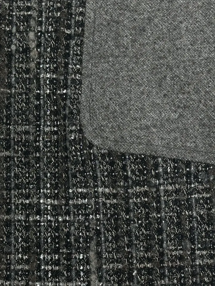 縮圖：RED VALENTINO Tweed Wool Sheath Dress 46 8 Gray Pockets Knee Length NWT