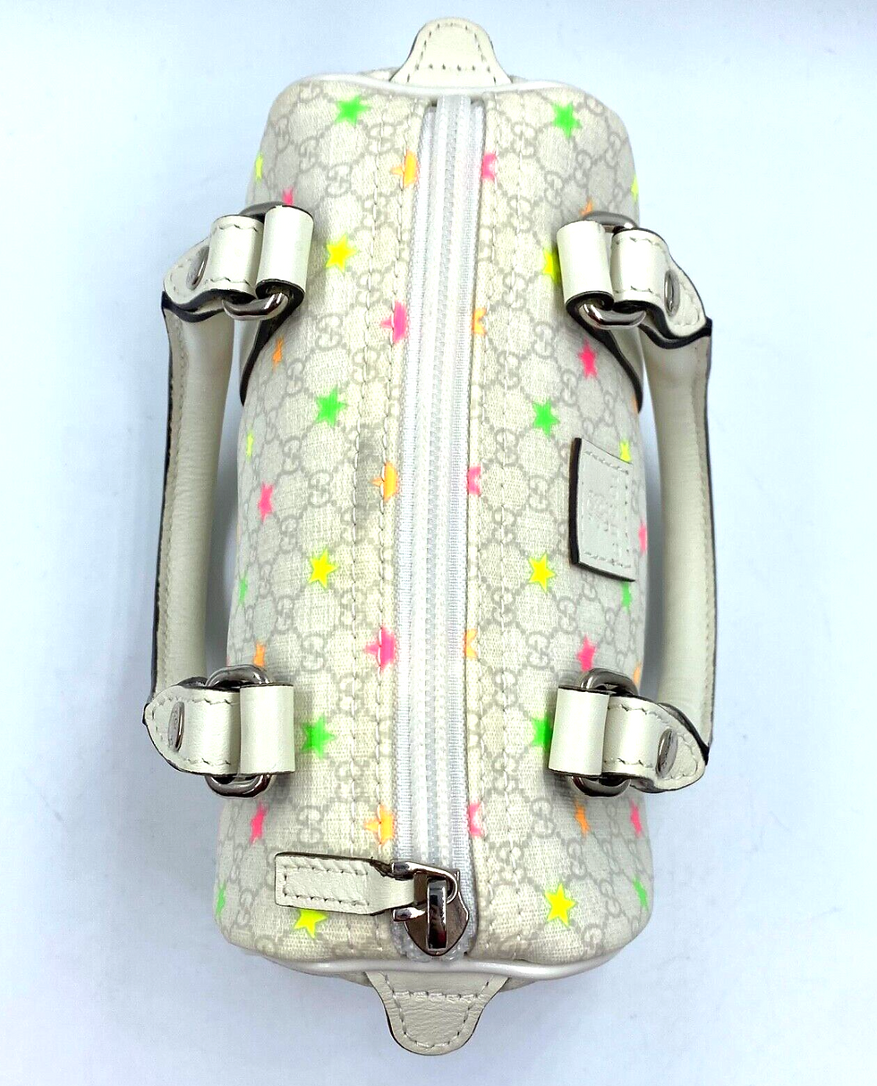 Miniatura: GUCCI GG Micro Joy Boston Mini Supreme Neon Starred Satchel Cream Doctor Bag