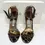 Hình thu nhỏ: MANOLO BLAHNIK Patent Leather Sandals 37.5 Leopard Print Embellished Buckle 7.5