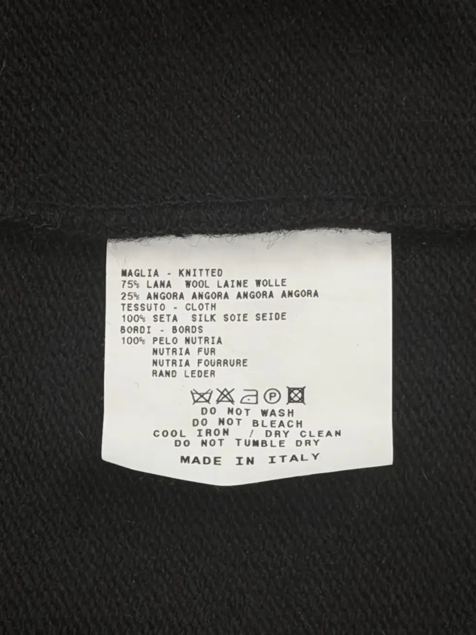 Thumbnail: ETRO Knit Silk Jacket 46 Black Metallic Purple 10 Ruffle Nutria Fur Trim