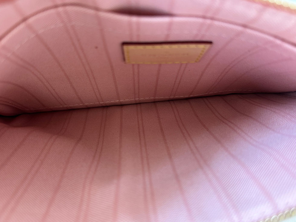 Miniatura: LOUIS VUITTON Damier Azur Canvas Tahitienne Neverfull Tote MM Rose N41050