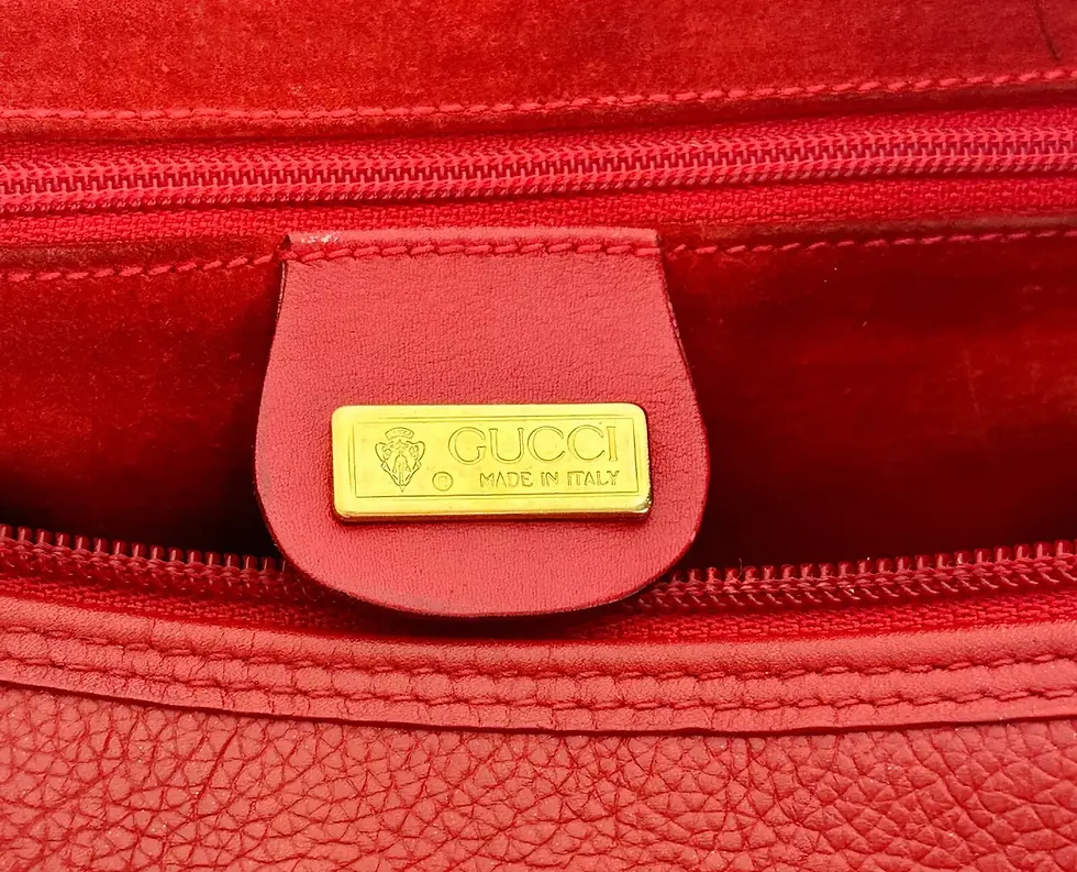 Miniatura: GUCCI Leather Boston Satchel Bag Small Fire Red Top Handle GG Logo