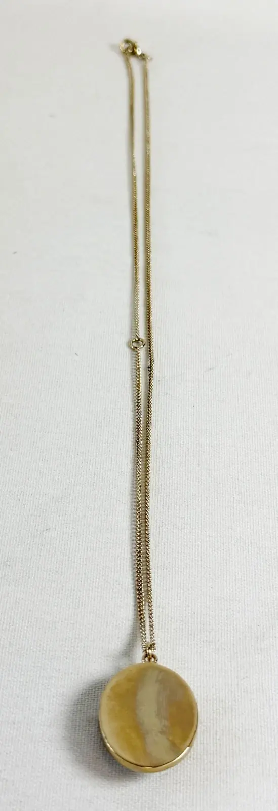 Thumbnail: CHANEL Enamel Crystal Pendant Necklace Black White CC Logo Champagne Gold