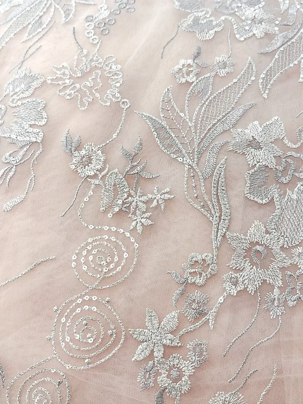 Miniatura: OLVI'S Haute Couture Lace Romantic A-Line Midi Dress 4 8 Pink Mauve OY9338