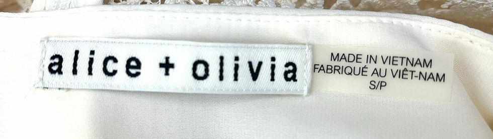 Hình thu nhỏ: ALICE + OLIVIA Off White Gretchen Lace Long Front Slit Tunic Small