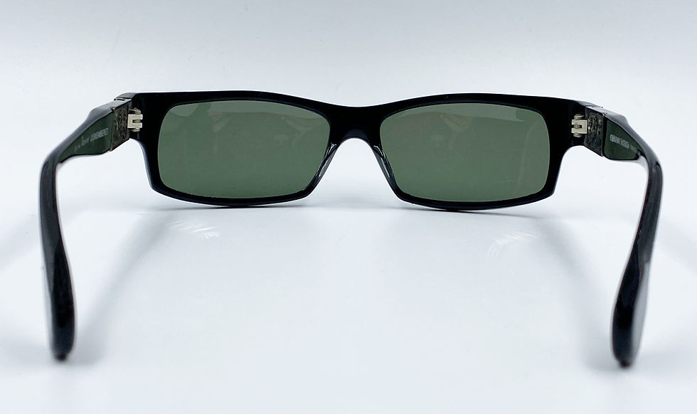 縮圖：Vintage CHROME HEARTS Dismembered Black Frame Green Lens Sunglasses 55-16-136
