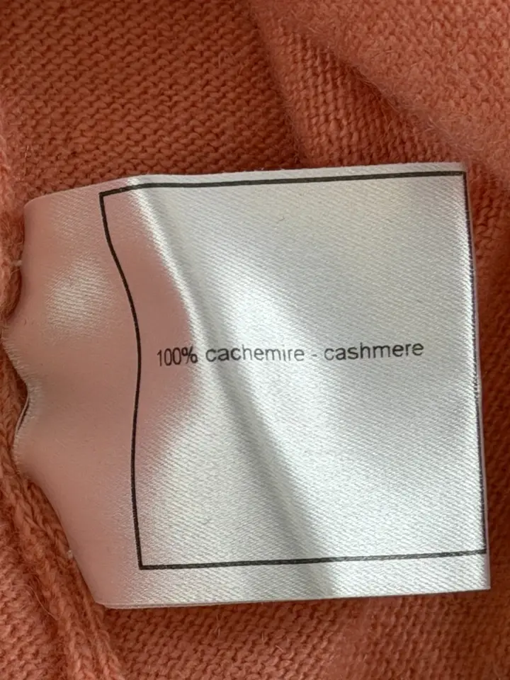 縮圖：Vintage CHANEL Cashmere Knit Sweater Top 40 Peach Multi Turtleneck F/W 2001