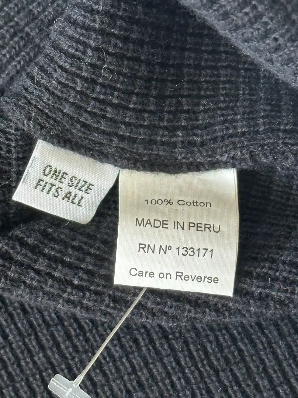 Thumbnail: PLANET By LAUREN G Black Waffle Knit Scoopneck Sweater Dolman Sleeves One Size