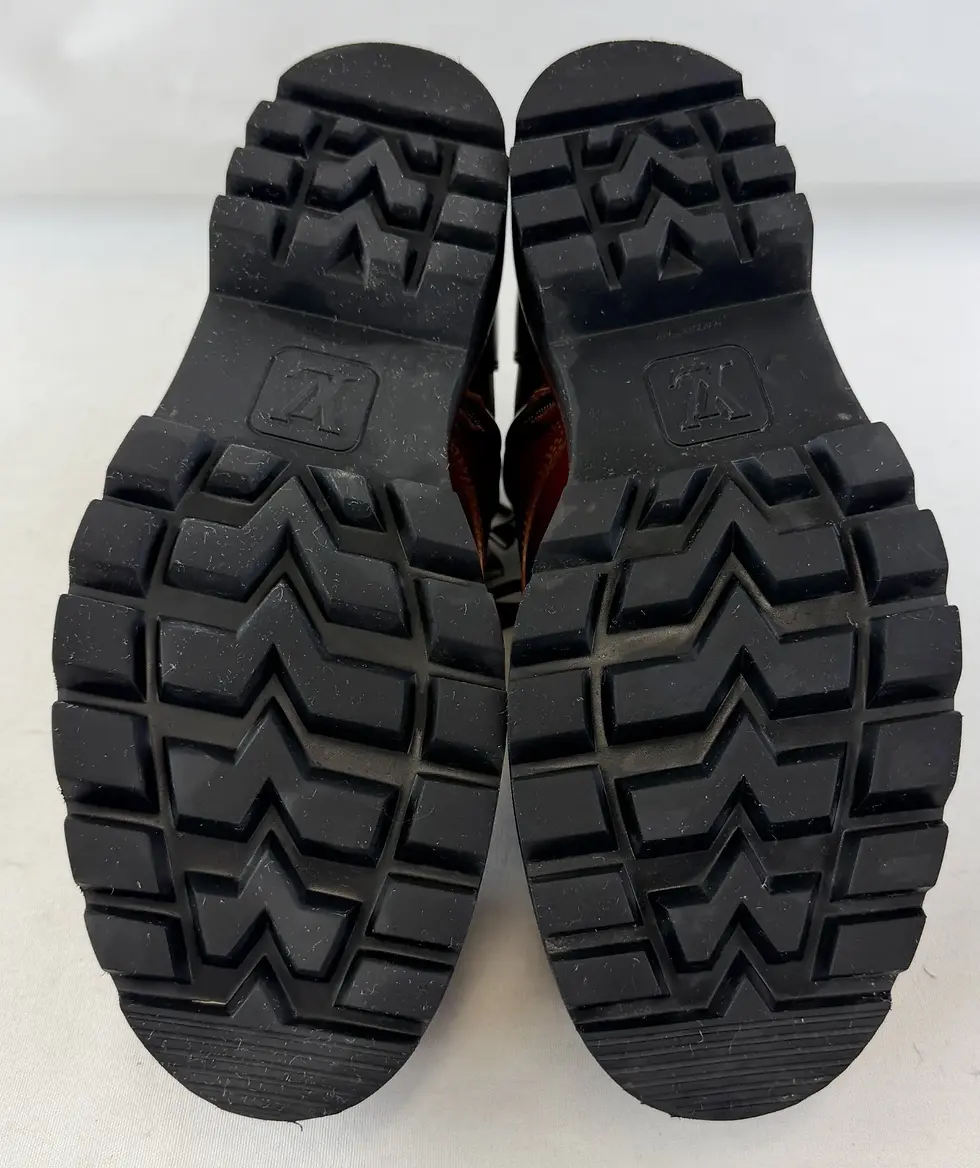 縮圖：LOUIS VUITTON Oberkampf Ankle Boot Nigo Heart Lace Up 7.5 Monogram Leather