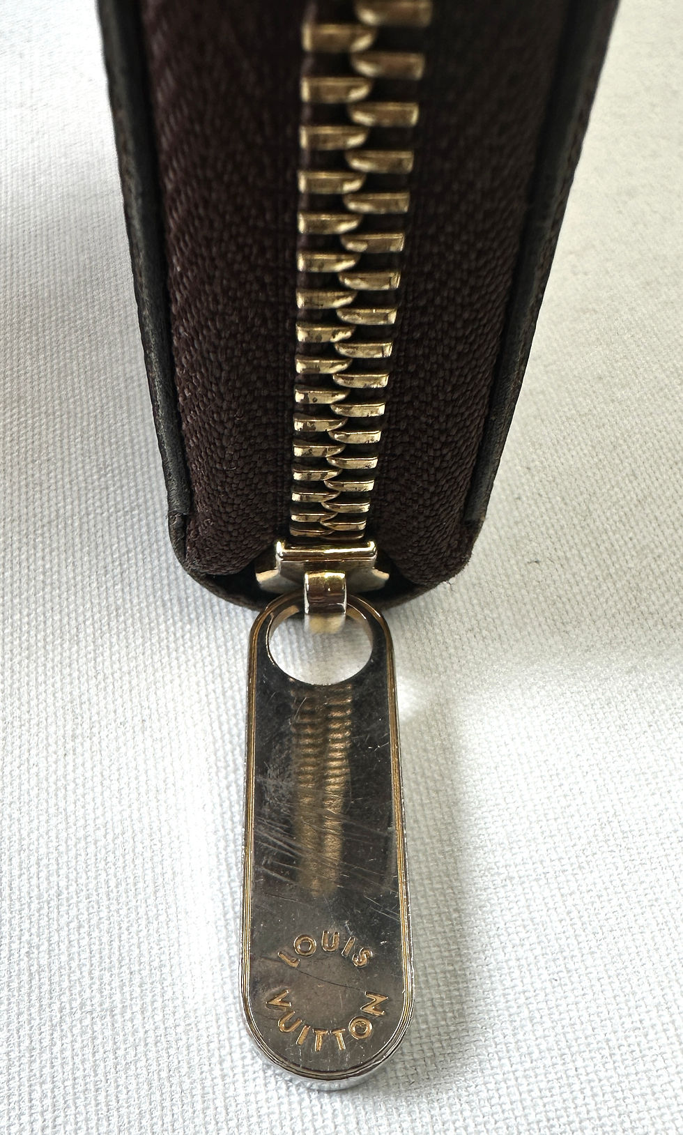 Thumbnail: LOUIS VUITTON Brown Damier Ebene Canvas Zippy Large Zip Around Wallet N41661