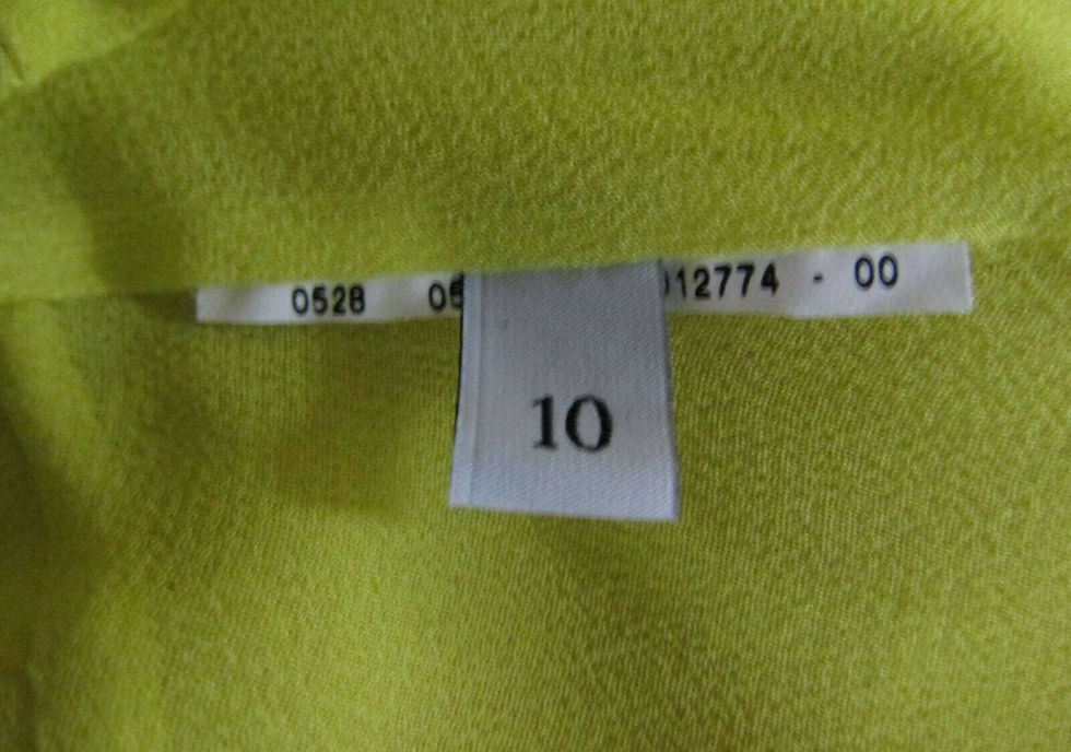 Hình thu nhỏ: NEW VALENTINO GARAVANI Neon Yellow Pleated Dress 10 Plisse Silk Chiffon