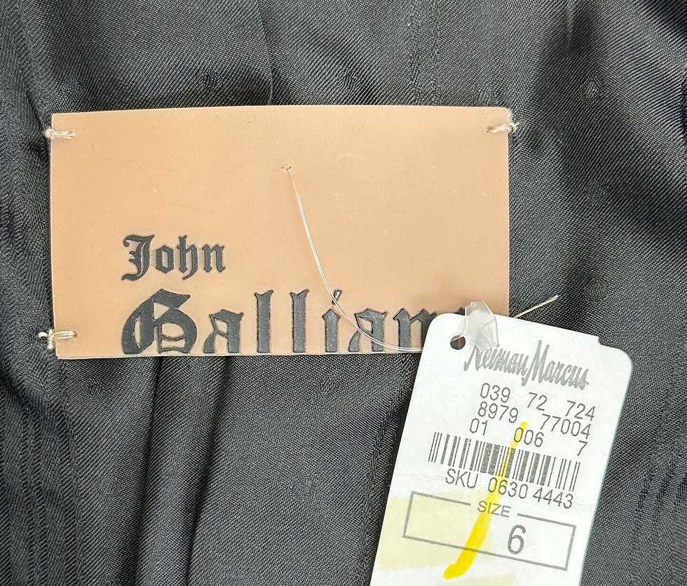 Miniatura: JOHN GALLIANO Set Black Metallic One Button Jacket Pants Suit 40 6 NWT 2 pcs