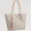 Hình thu nhỏ: LOUIS VUITTON Propriano Damier Azur Canvas Tote Bag Medium Rose Ballerine N44027