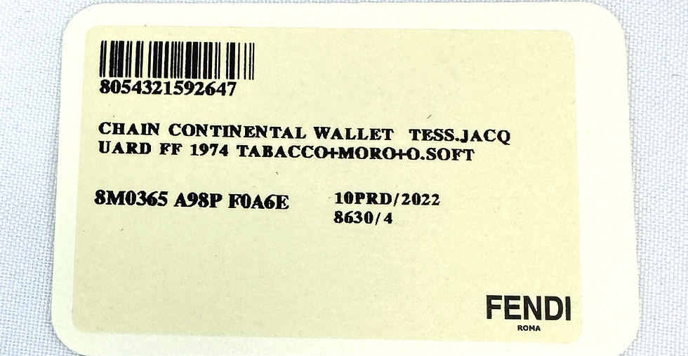 Hình thu nhỏ: FENDI Baguette Continental FF Fabric WOC Wallet Gold Chain Brown Monogram