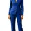 Miniatura: NWT ESCADA 3PCS Satin Jacket Skirt Pants Suit 36 6 US Blue Button Lace Up Back