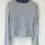 Miniatura: ST. JOHN Evening Tweed Jacket 2 Blue White Ruffle Paillette Removable Flowers