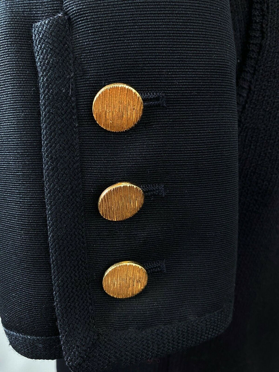 Hình thu nhỏ: SAINT LAURENT Rive Gauche Black Open Cropped Blazer Jacket 38 6 US