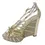 Miniatura: CHRISTIAN DIOR Leather Platform Wedges Sandals 39.5 Gold Bow Strappy