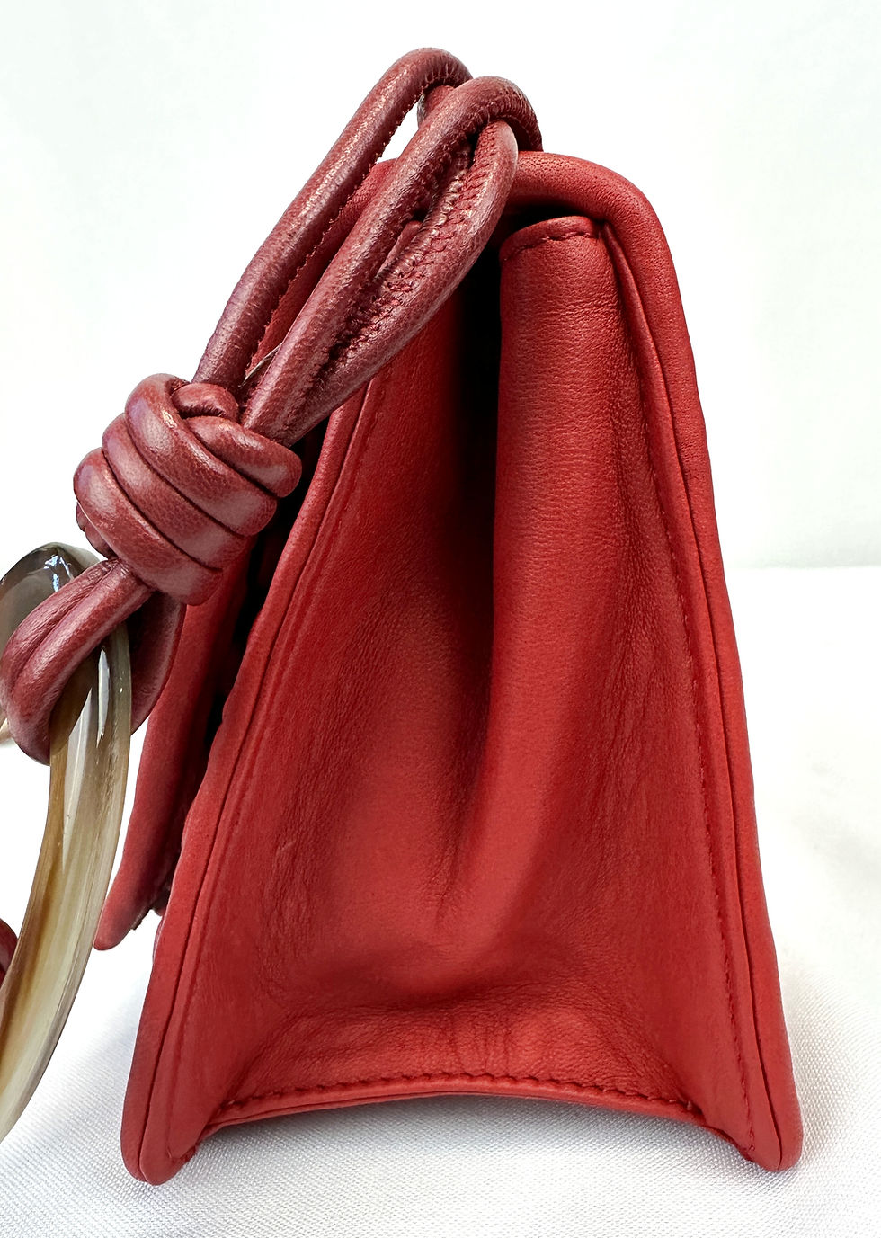 Hình thu nhỏ: TISSA FONTANEDA USA Red Nappa Bubbles Lambskin Pigalle Long Chain Medium Bag NEW