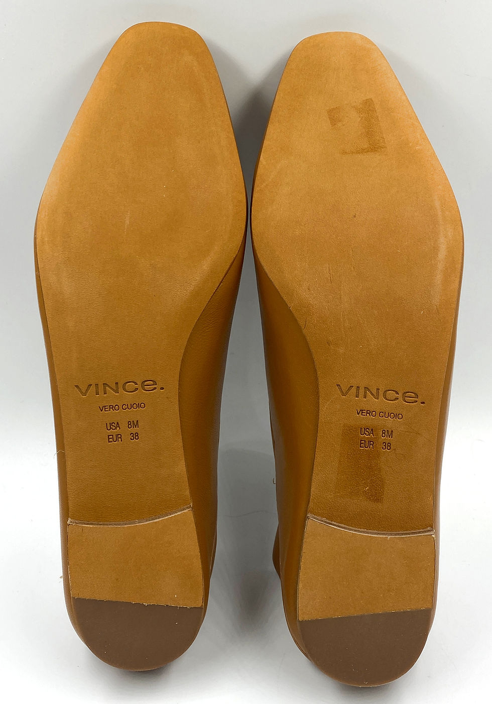 Hình thu nhỏ: NEW VINCE Brown Branine Nappa Leather Ballet Flats 38 8M