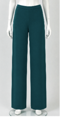 ST. JOHN Collection 14 Santana Knit Teal Stretch Straight Pant Wool Large L