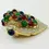 Miniatura: Vintage CINER Jewels of India Crystal Cabochon Shield Brooch Pin Jewel Tone Gold