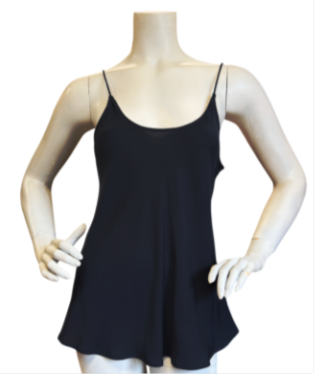 縮圖：GIORGIO ARMANI Thin Spaghetti Strap 46 Black Sleeveless Top Flowy Bottom XL