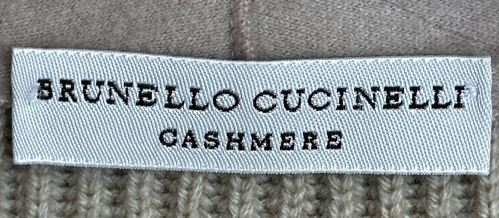 縮圖：BRUNELLO CUCINELLI Cashmere Cardigan M Beige Double Collar Placket Pockets