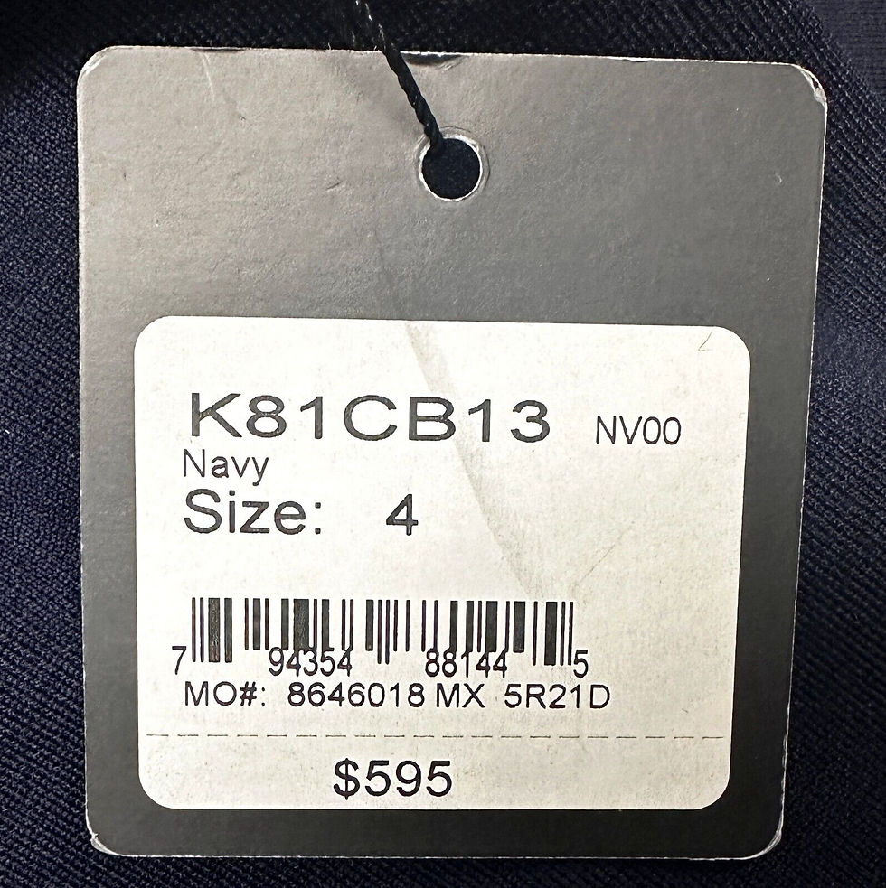 縮圖：NEW ST. JOHN Leggings Wool Leather Trim 4 Navy Elastic Waist Ankle Vent $595