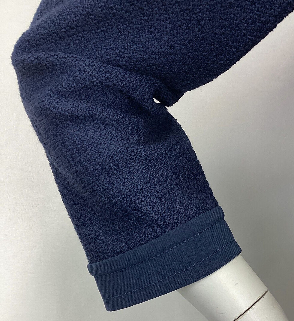 Miniatura: ST. JOHN Boutiques Wool Rayon Jacket 6 Navy Zip Up Jewel Neckline Blazer NEW