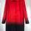 Miniatura: ST. JOHN Colorblock Long Jacket Coat 16 Red Black Ombre Satin Wool Large L
