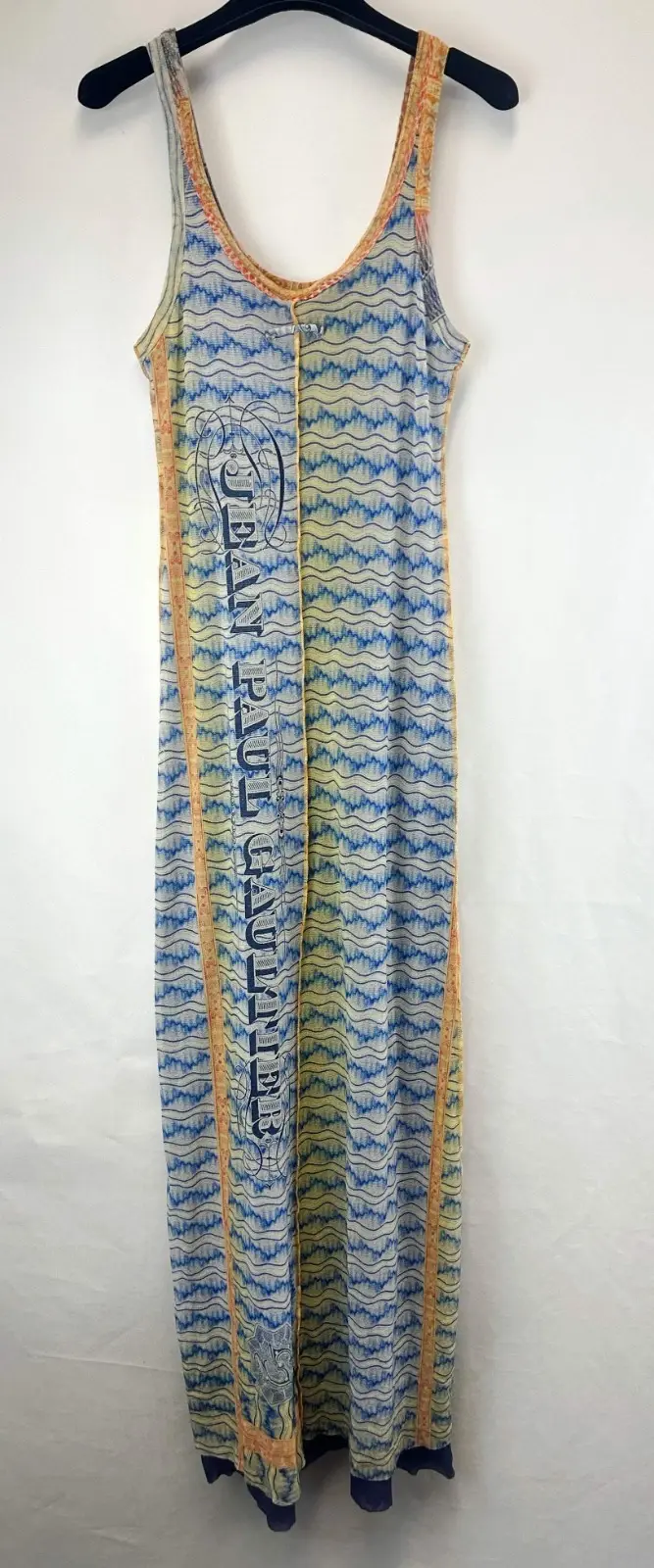 Miniatura: JEAN PAUL GAULTIER Soleil Mesh Sleeveless Maxi Dress Small Money Print S