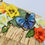Thumbnail: MARY FRANCES Straw Flower Embroidered Crossbody Bag Natural Multicolor Fringe